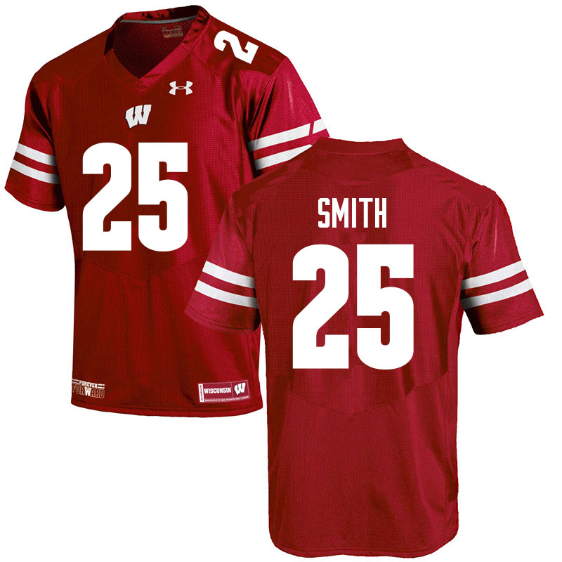 Men #25 Isaac Smith Wisconsin Badgers College Football Jerseys Sale-Red